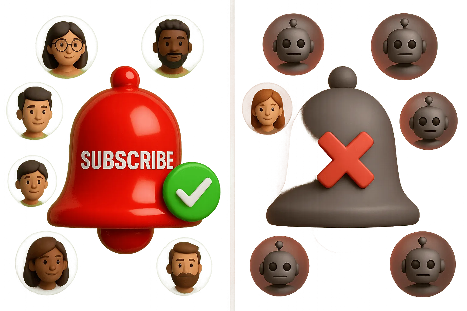 Real Adflee subscribers compared to cheap fake bots
