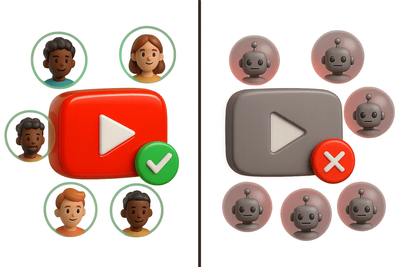 Real Adflee video views compared to cheap fake bots