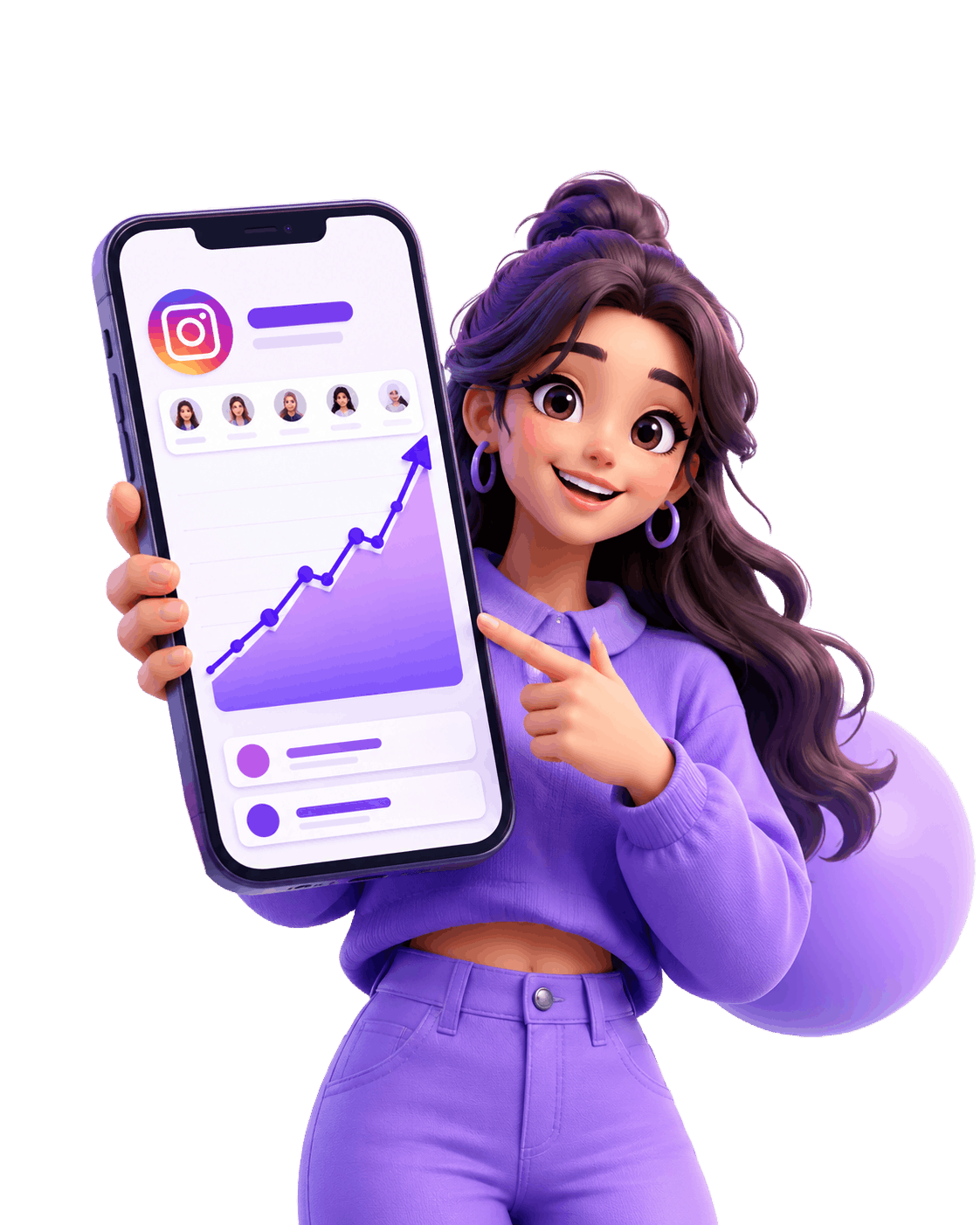 Creator growing her Instagram followers with Adflee