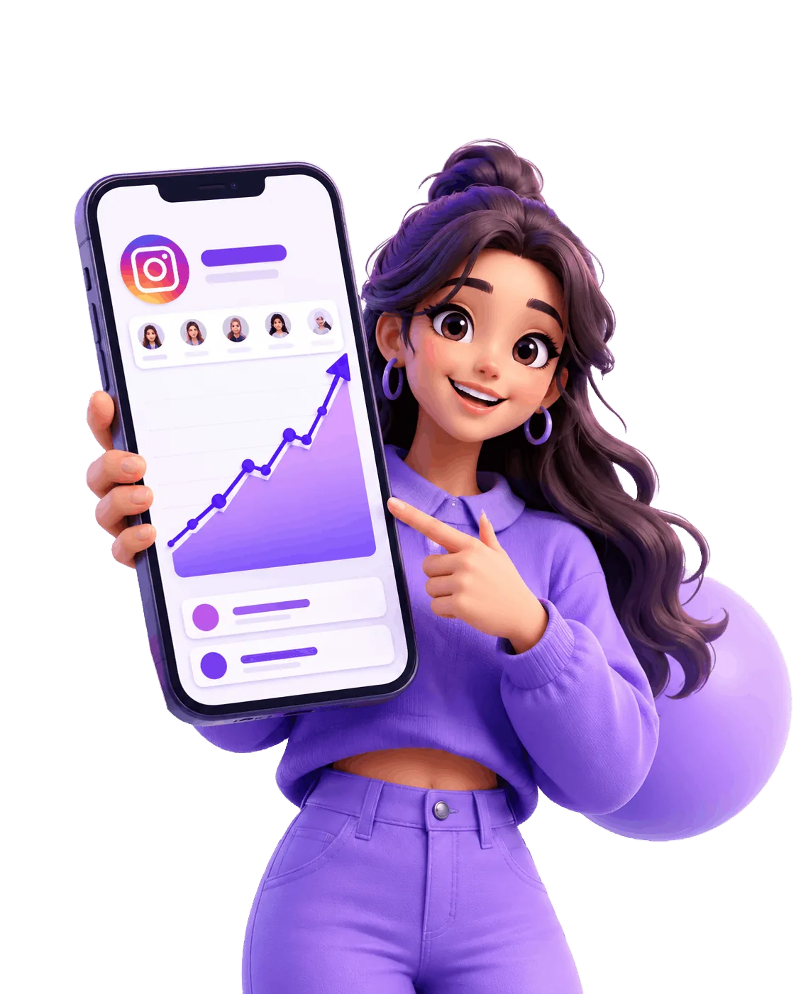 Creator growing her Instagram followers with Adflee